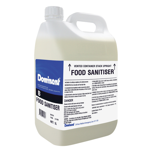 Dominant Food Sanitiser Chlorinated Liquid 5L