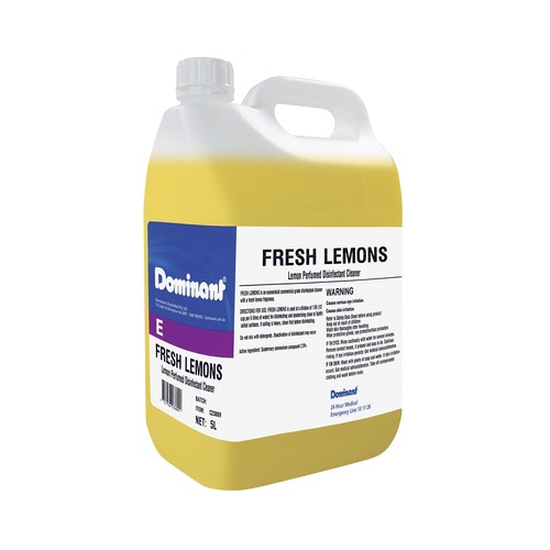 Dominant Fresh Lemons Perfumed Disinfectant Cleaner 5L