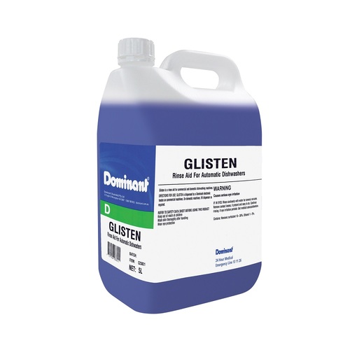 Dominant Glisten Rinse Aid For Automatic Dishwashers 5L