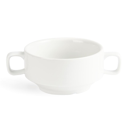 Olympia Whiteware Soup Bowl with Handles - 115cmm 4" 14oz (Box of 6)