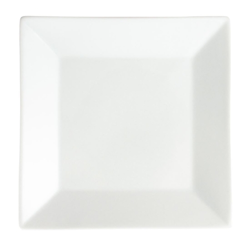 Olympia Whiteware Square Plate Wide Rim - 250mm 10" (Box of 6)