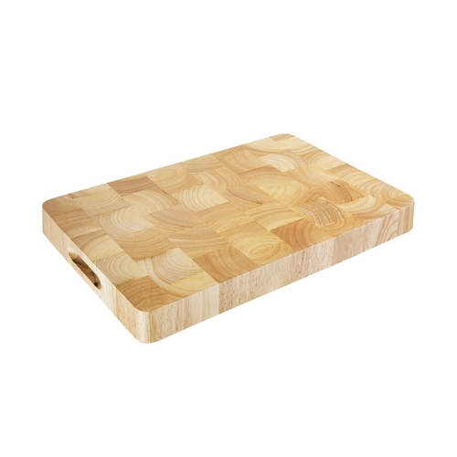 Vogue Rectangular Wooden Chopping Board Medium 455x305x45mm 