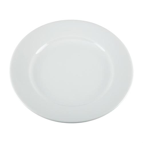 Olympia Whiteware Wide Rimmed Plate 200mm (Box of 12)