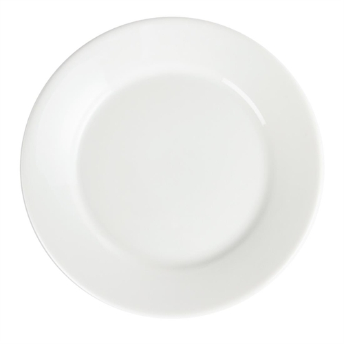 Olympia Whiteware Wide Rimmed Plate - 230mm 9" (Box of 12)