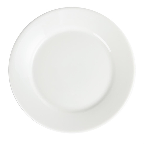 Olympia Whiteware Wide Rimmed Plate 230mm (Box of 12)