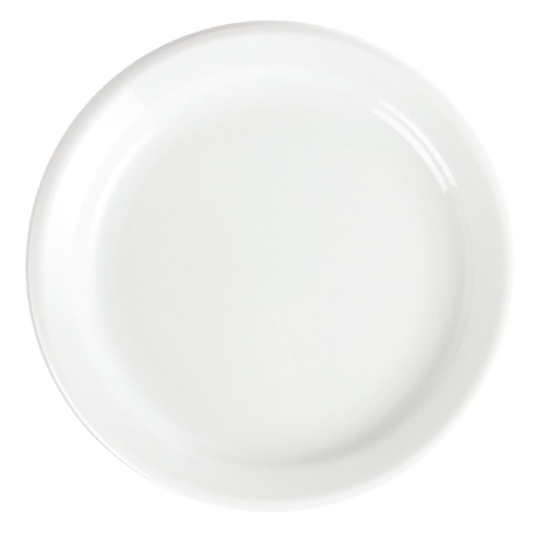 Olympia Whiteware Narrow Rimmed Plate - 180mm 7" (Box of 12)