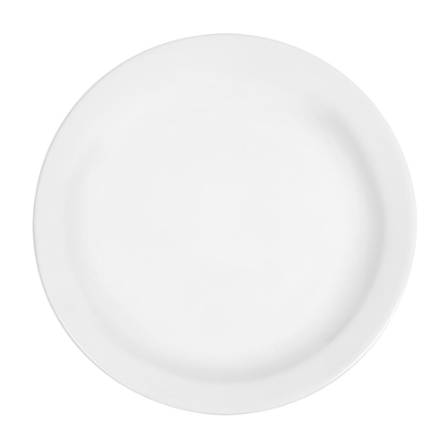 Olympia Whiteware Narrow Rimmed Plate 200mm (Box of 12)