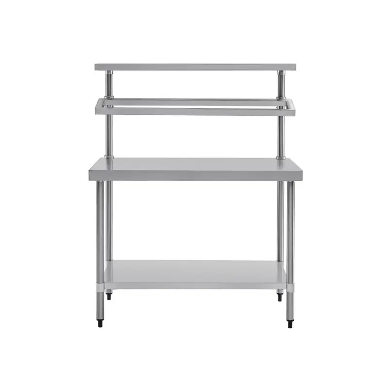 Vogue Stainless Steel Prep Station with Gantry 1200x600x1500mm
