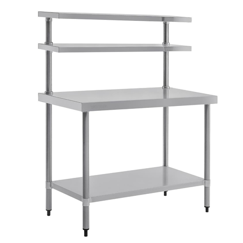 Vogue Table with Gantry Shelf 1500x 1200x600mm