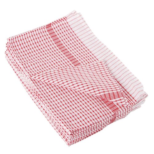 Vogue Wonderdry Tea Towel Red - 762x508mm (Pack 10)