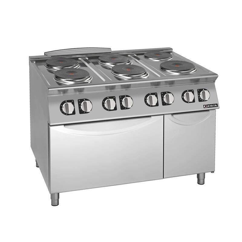 Giorik CE76TET - 6 Round Electric Hot Plates with Standard Electric Oven