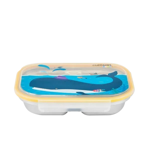 Cuitisan Infant 3 Compartment Food Tray 750ml Yellow