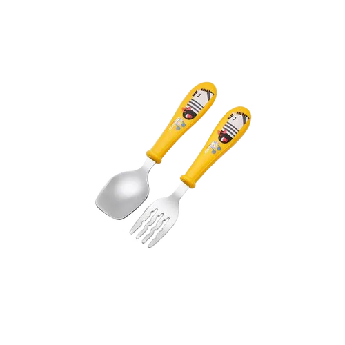 Cuitisan Infant Kid Spoon Fork Set Yellow