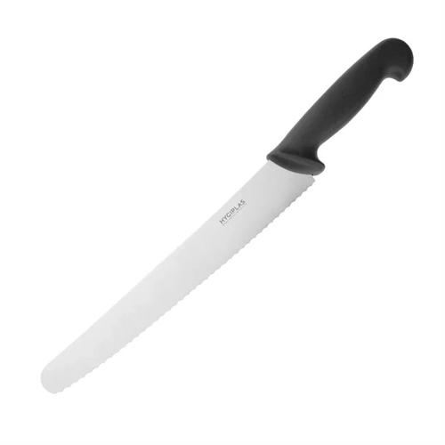 Hygiplas Serrated Pastry Knife Black 10"