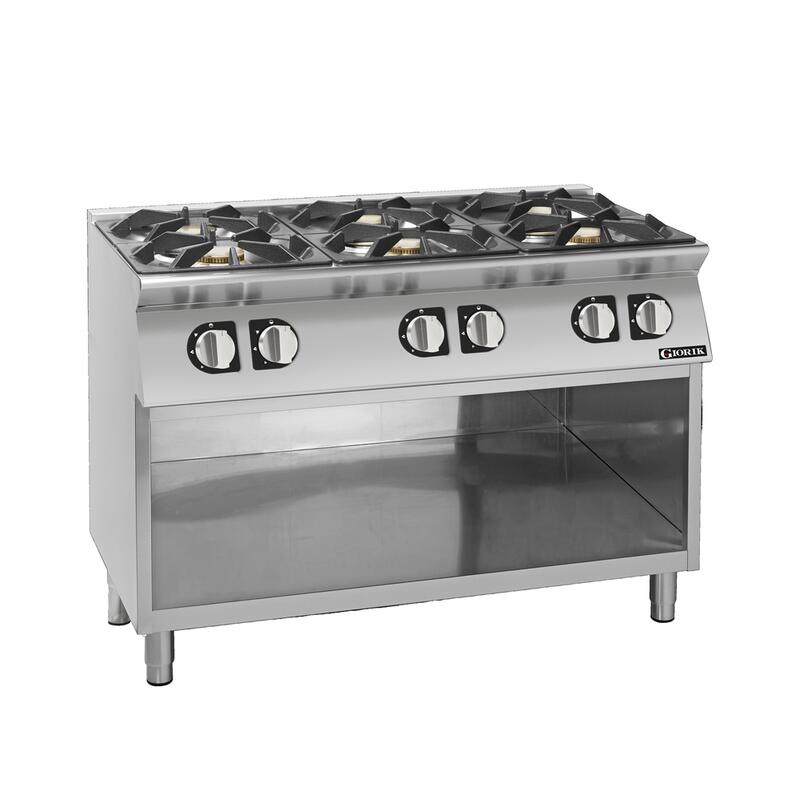Giorik CG760GT - 6 Burner Gas Boiling Top on Open Base