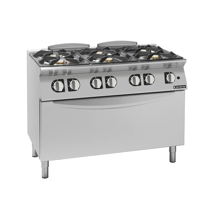 Giorik CG760HT - 6 Burner Gas Cooktop with Maxi Gas Oven