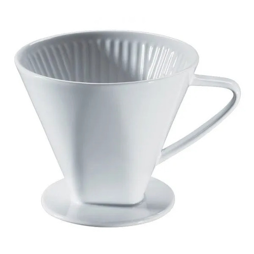 Cilio Coffee Filter Ceramic, White Suitable for Filter Paper Size 6 16x13.5cm