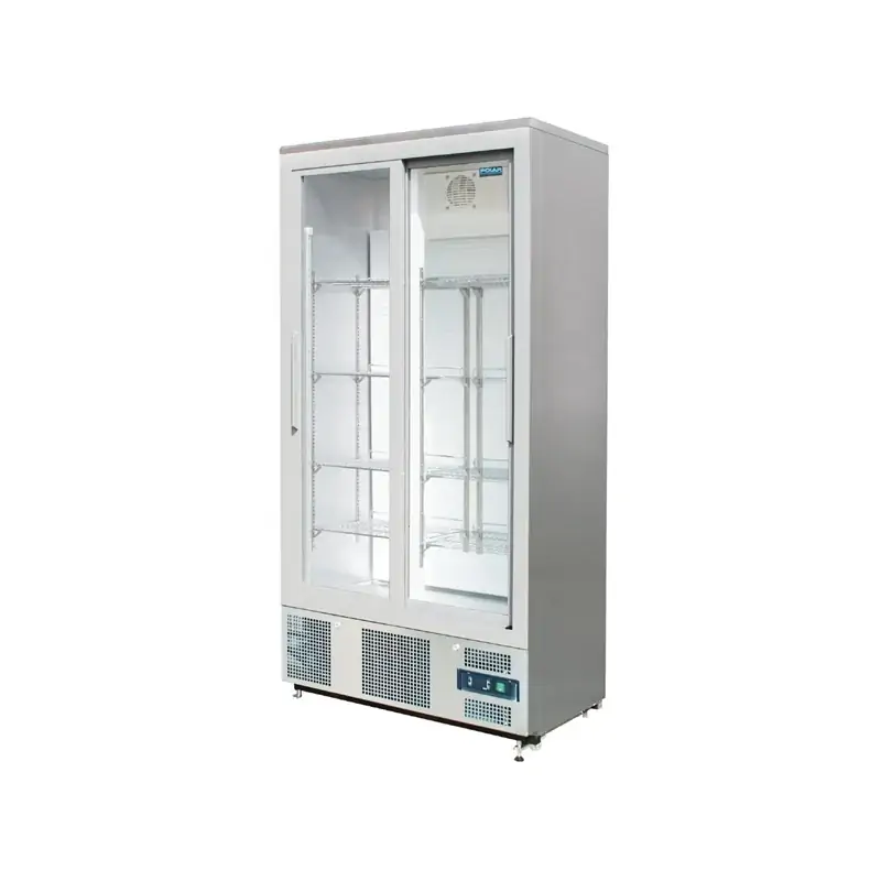 Polar CK478-A G-Series Sliding Double Door Upright Back Bar Fridge 490Ltr
