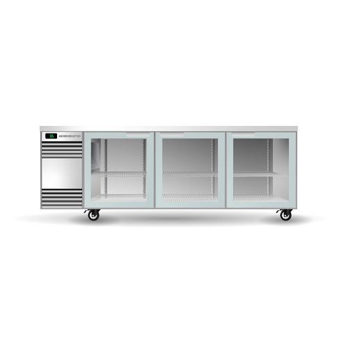 Skope CL.3.GSW - BackBar 3 Glass Swing Door CounterLine Fridge