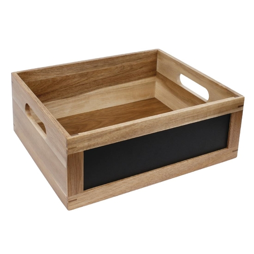 Olympia Display Crate with Blackboard Side 1/2 GN
