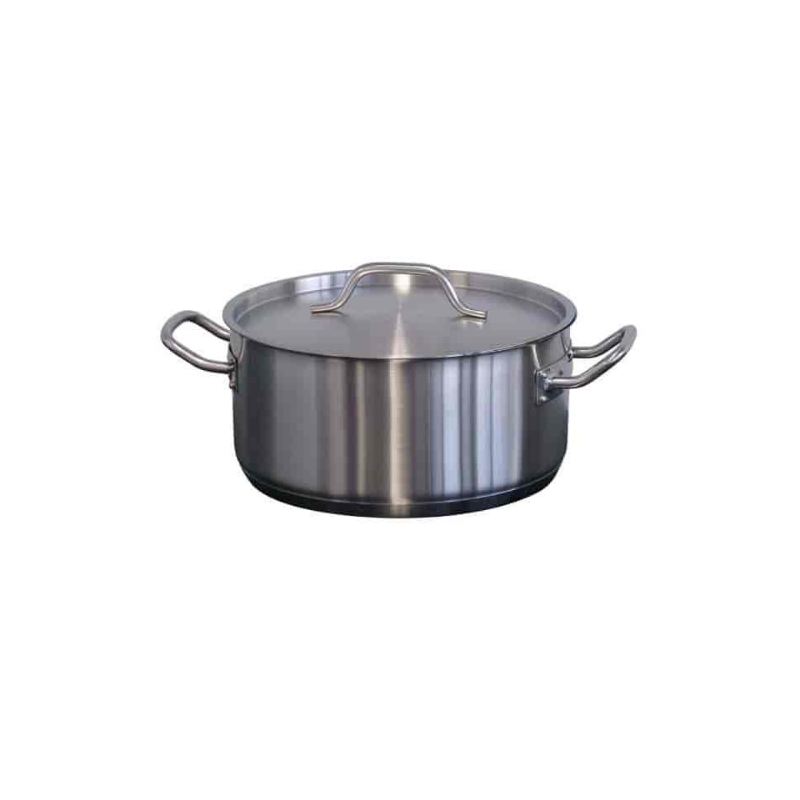 Forje 3.3 Litre Stainless Steel Low Casserole Pot with Lid