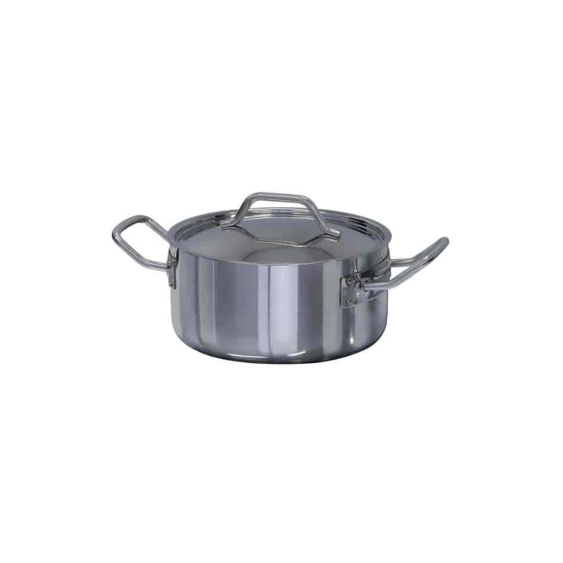 Forje 3 Litre Stainless Steel Extreme Performace Low Casserole Pot with Lid