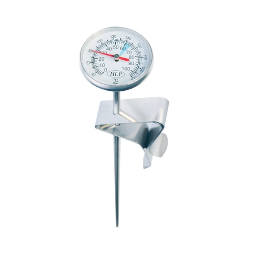 Coffee Long Milk Frothing / Food Heating Thermometer w/ Long Probe & Clip