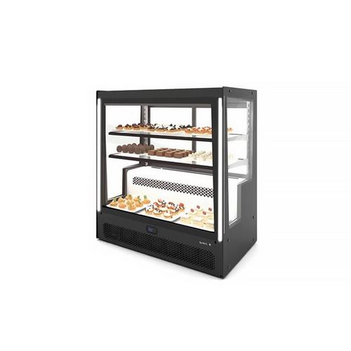 Sayl COMPAK-RAC Refrigerated Display Case with Fixed Front Doors, Rear Sliding Doors