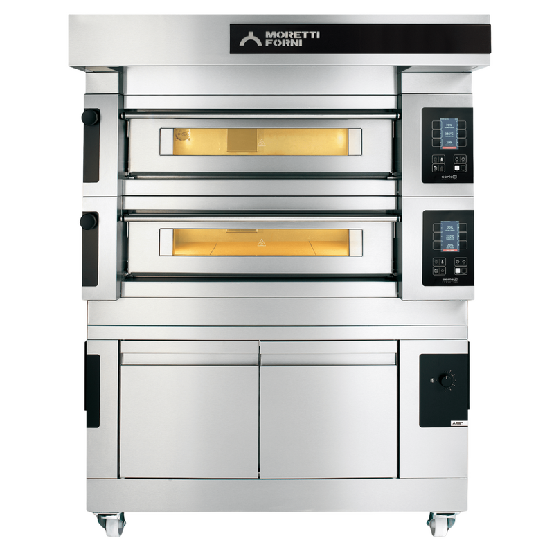Moretti Forni SerieS COMP S100E/2/L Double Deck Pizza Oven on Prover