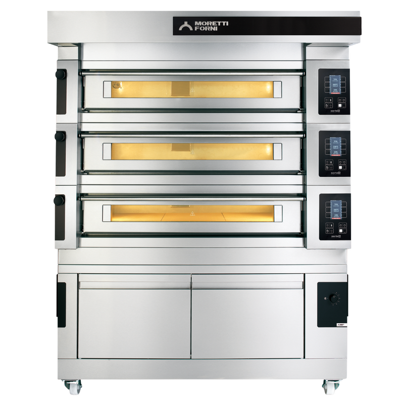 Moretti Forni SerieS COMP S120E/3/L Triple Deck Pizza Oven on Prover