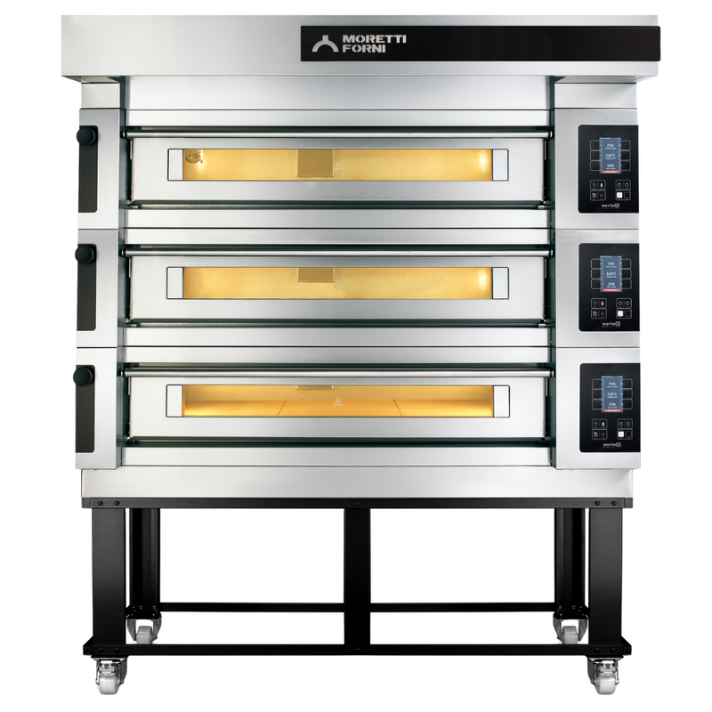 Moretti Forni SerieS COMP S120E/3/S Triple Deck Pizza Oven on Stand