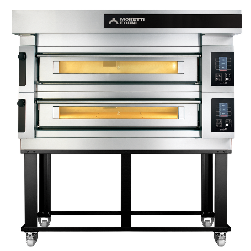 Moretti Forni SerieS COMP S125E/2/S Double Deck Pizza Oven on Stand