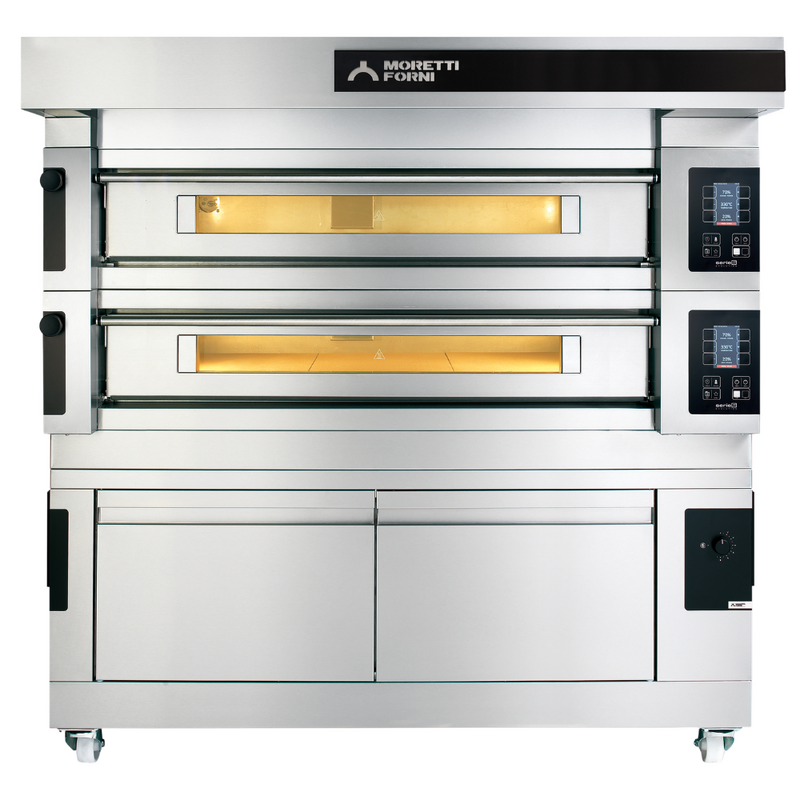 Moretti Forni SerieS COMP S140E/2/L Double Deck Pizza Oven on Prover