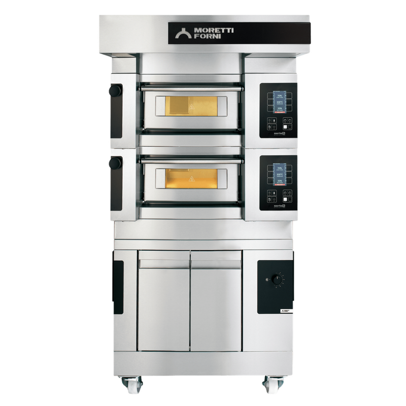 Moretti Forni SerieS COMP S50E/2/L Double Deck Pizza Oven on Prover