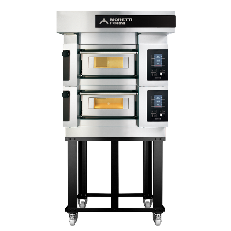 Moretti Forni SerieS COMP S50E/2/S Double Deck Pizza Oven on Stand