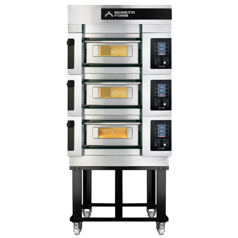 Moretti Forni SerieS COMP S50E/3/S Triple Deck Pizza Oven on Stand