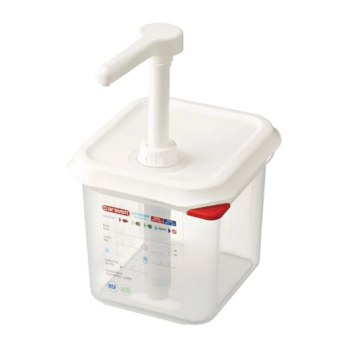 Araven Sauce Dispenser with Pump GN 1/6 Transparent 2.6Ltr