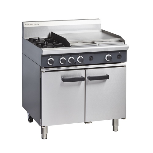 Cobra CR9B - 2 Open Burners + 600mm Griddle and Oven