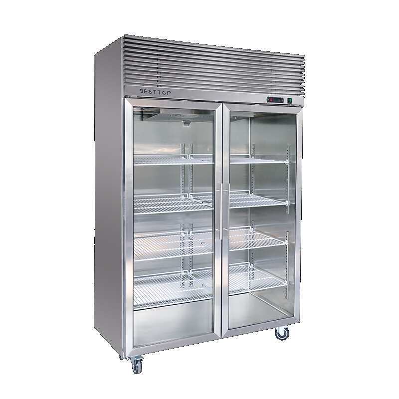 Besttop CRT48-2SG - 2 Door Glass Upright Display Fridge