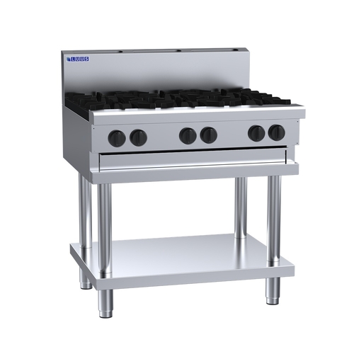 Luus CS-6B - Gas 6 Burner Cooktop on Leg Stand