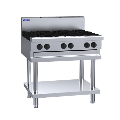 Luus CS-6B - Gas 6 Burner Cooktop on Leg Stand