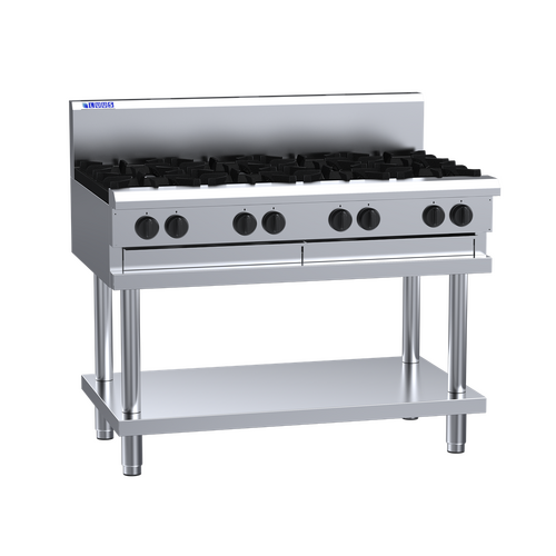 Luus CS-8B - Gas 8 Burner Cooktop on Leg Stand
