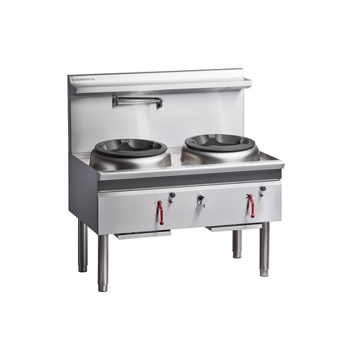 Cobra CW2H-CD -  2 Hole Gas Waterless Wok - Chimney/Duckbill