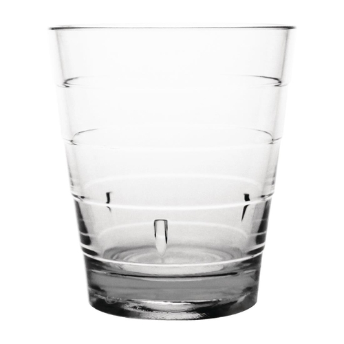 Olympia Kristallon Polycarbonate Ringed Tumbler Clear 285ml (Box of 6)