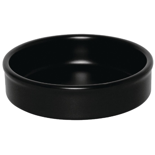 Olympia Tapas Mediterranean Stackable Dishes Black 102mm (Box of 6)