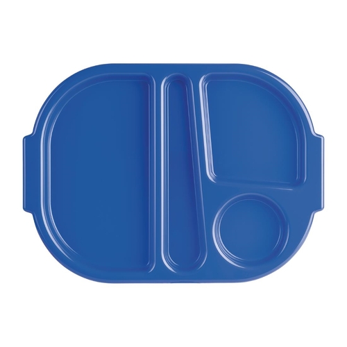 Olympia Kristallon Food Compartment Tray Small Blue (Pack 10)