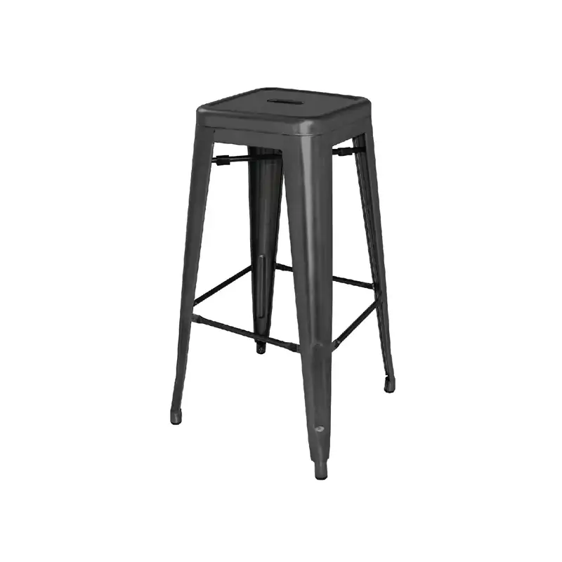 Bolero High Metal Bar Stools Black (Pack of 4)