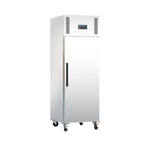 (Clearance) Unboxed, Damaged Panels - Polar DL899-A G-Series 1 Door Upright Fridge White - 600Ltr