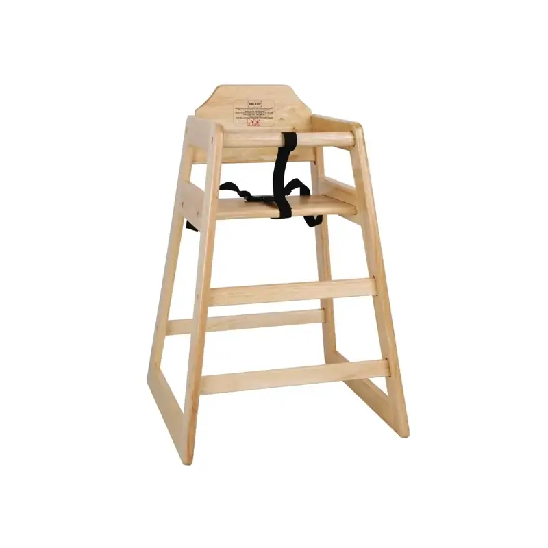 Bolero Wooden High Chair Natural Finish