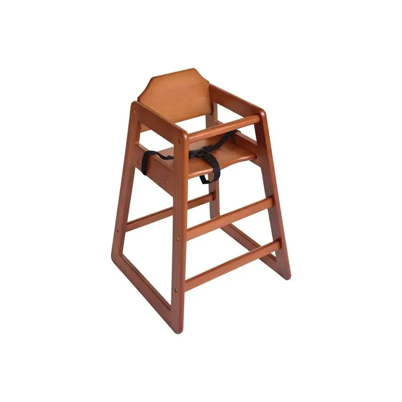 Bolero Wooden High Chair Dark Wood Finish